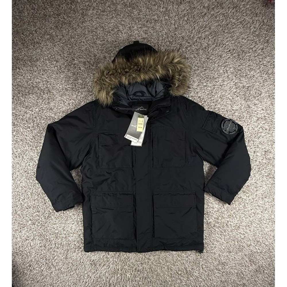 Eddie Bauer Superior Down Parka WeatherEdge EB650 Black Size Large